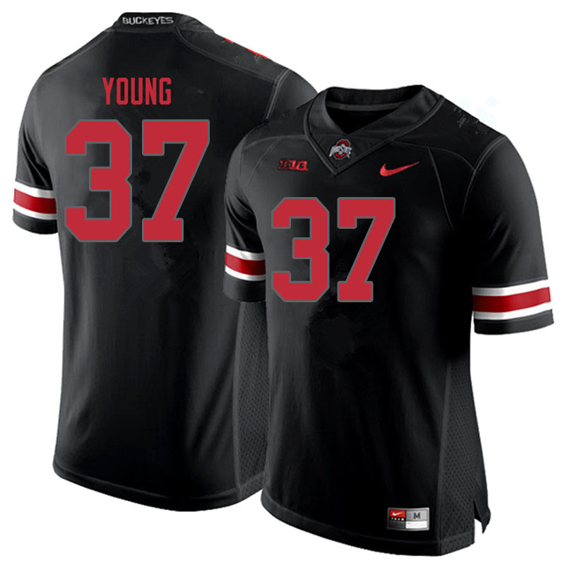 Men #37 Craig Young Ohio State Buckeyes College Football Jerseys Sale-Blackout
